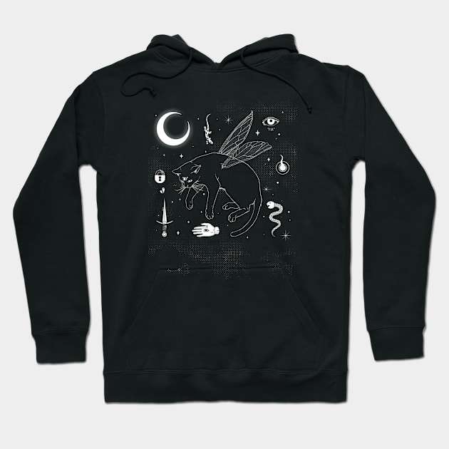 Flying Cat  T-shirt Hoodie by feroniae